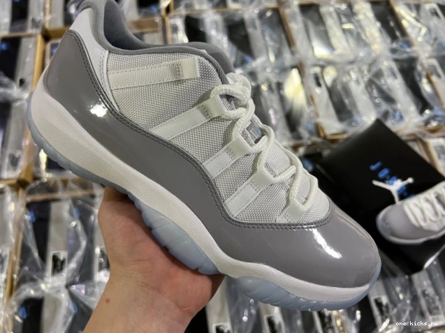 Chep Onekick Low Jordan Air Grey 11 Cement AV2187-140 0818